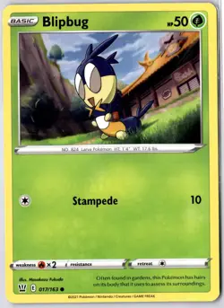 Blipbug 017/163 Common Regular Battle Styles NM Pokemon Card - Image 1