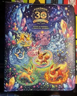 Pokemon 30th Anniversary Binder | Eeveelutions | Full Leather - 900 Cards - Image 1