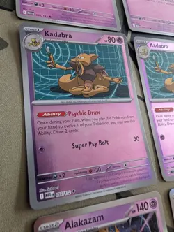 Abra/Kadabra/Alakazam Playset Of 6 Cards, Pokemon TCG, MEG 54/55/56 132 - Image 3