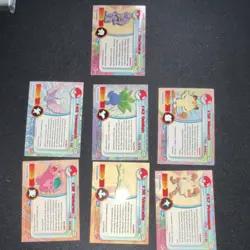 Topps Pokemon 1999 Non-Sport Trading Card Lot 7 Cards Hologram Machoke Meowth - Image 2
