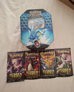 Pokemon TCG Hidden Fates Booster Pack Lot 4 Packs 10 Cards Each 2019 - Image 1