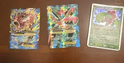 Pokemon TCG 3-Card Lot M Gyarados EX, M Scizor EX, Meganium ex Foil - Image 1