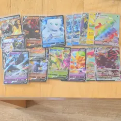 Pokemon TCG 16 Card Lot V/VMAX/GX Holo Full Art Orbeetle, Raikou, Flapple - Image 1