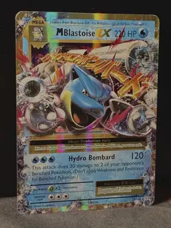 Pokemon TCG Mega M Blastoise EX Evolutions Full Art Ultra Rare Holo Card 22/108 - Image 1