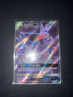 Pokemon 2017 Sun & Moon Base Espeon GX Full Art Ultra Rare Card #140/149 NM - Image 1