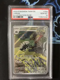Pokemon Twilight Masquerade Lairon Special Illustration Card PSA 10 184/167 - Image 1