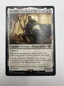 NM Boromir, Warden of the Tower, MTG, Lord of the Rings, Magic the Gathering - Image 1