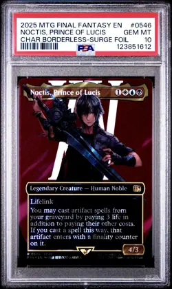 2025 MTG Final Fantasy NOCTIS, PRINCE OF LUCIS * Character Surge Foil * PSA 10 - Image 1