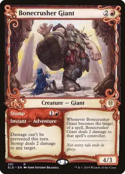 Bonecrusher Giant (Showcase) LP #291 Throne of Eldraine MTG - Image 1