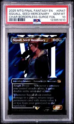 2025 MTG Final Fantasy SQUALL, SEED MERCENARY * Character Surge Foil * PSA 10 - Image 1