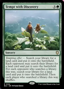 Tempt with Discovery Magic mtg NM-Mint, English Commander Bloomburrow x1 - Image 1