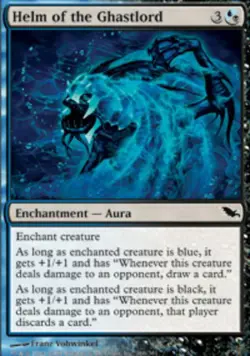 Helm of the Ghastlord Magic mtg Moderate Play, English Shadowmoor x1 - Image 1