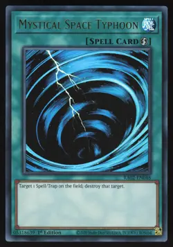 Mystical Space Typhoon - RA02-EN048 - Ultra Rare - 1st Edition Yugioh - Image 1
