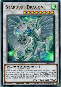 Yugioh Stardust Dragon DUPO-EN103 Limited Edition Ultra Rare NM - Image 1