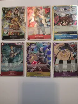 Bandai One Piece Card Game OP01-OP05 Foil Lot 17 Alt Art Luffy Mihawk - Image 5