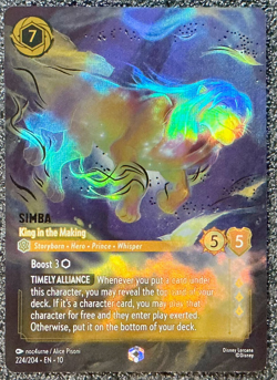 Simba - King in the Making (Enchanted) 224/204 Foil - Whispers in the Well (10) - Image 1