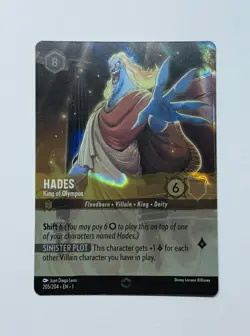 Hades - King of Olympus (Enchanted) 205/204 Lorcana The First Chapter NM - Image 1