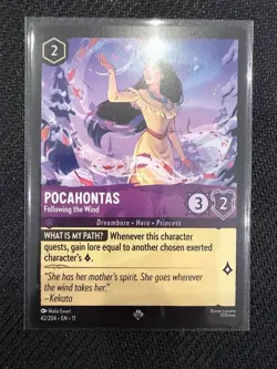 Pocahontas - Following the Wind 42/204 Winterspell Super Rare NM Normal - Image 1