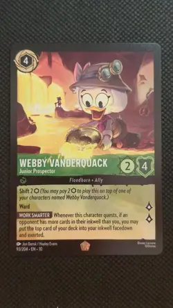 Webby Vanderquack - Junior Prospector 93/204 Whispers in the Well Lorcana - Image 1