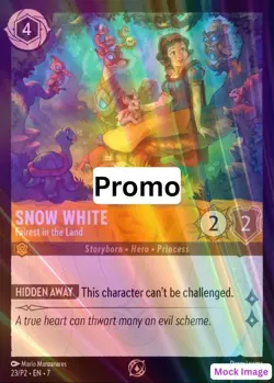 Snow White Fairest in the Land 23/P2 Promo, Cold Foil Lorcana Archazias Island - Image 1