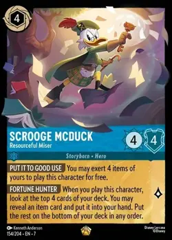 Scrooge McDuck - Resourceful Miser 154/204 Lorcana Archazia's Island - Image 1