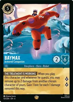 Baymax - Armored Companion 157/204. Lorcana Azurite Sea - Image 1