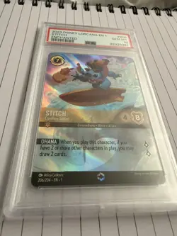 Lorcana Stitch Carefree Surfer Enchanted First Chapter Psa 10. Offers welcome - Image 5