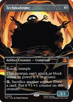MTG - [TMT - 222] Technodrome (Borderless) Teenage Mutant Ninja Turtles - Image 1