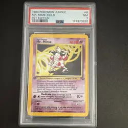 Pokemon Wizards Mr. Mime Jungle 1st Edition 6/64 Holo Rare 1999 PSA 7 - Image 1