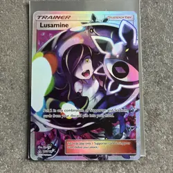 Pokemon TCG Lusamine Ultra Prism 153/156 Holo Full Art Ultra Rare NM - Image 1