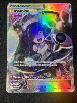 Pokemon TCG Lusamine (Full Art) 153/156 Sm-Ultra Prism Holo NM - Image 1