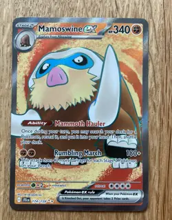 Mamoswine ex 174/159 Journey Together Ultra Rare Full Art Pokemon Card Near Mint - Image 1