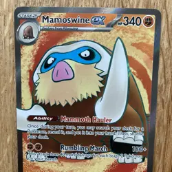 Mamoswine ex 174/159 Journey Together Ultra Rare Full Art Pokemon Card Near Mint - Image 3