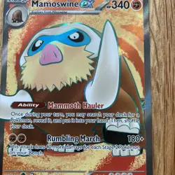 Mamoswine ex 174/159 Journey Together Ultra Rare Full Art Pokemon Card Near Mint - Image 4