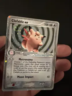 Clefable ex 106/112 EX FireRed LeafGreen 2004 Holo Pokemon Card TCG NM SWIRL - Image 3