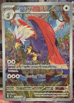 Pokemon TCG Braviary IR Illustration Rare Card 214/191 Surging Sparks Near Mint - Image 1