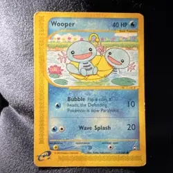 Pokemon Wooper 117/147 Aquapolis Common Regular 2002 40 HP English TCG Card - Image 1