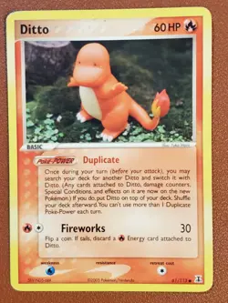 Ditto Charmander 61/113 EX Delta Species 2005 LP Pokemon TCG Card Rare Non Holo - Image 1