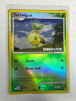Turtwig Reverse Holo 103/13 Burger King Promo Pokemon Card LP - Image 1