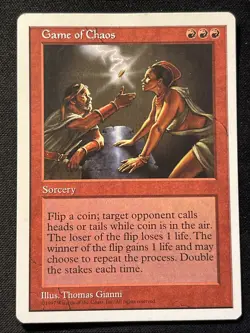 MTG magic cards 1x Game of Chaos 5th Edition Moderate Play, English - Image 1
