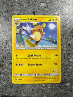 Pokemon TCG Cards Alolan Raichu SM65 (Pikachu Symbol 25) MINT - Image 1