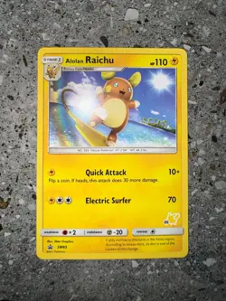 Pokemon TCG Cards Alolan Raichu SM65 (Pikachu Symbol 25) MINT - Image 3