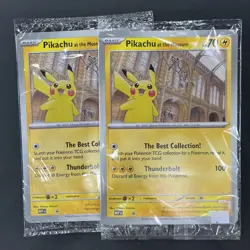 X2 Natural History Museum Pikachu Oversized Promo Pokemon Card NM Sealed - Image 1