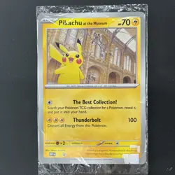 X2 Natural History Museum Pikachu Oversized Promo Pokemon Card NM Sealed - Image 2