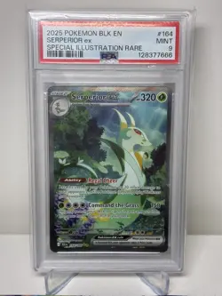 Serperior ex 164/086 PSA 9 - Pokemon Black Bolt - Special Illustration Rare (NM) - Image 1