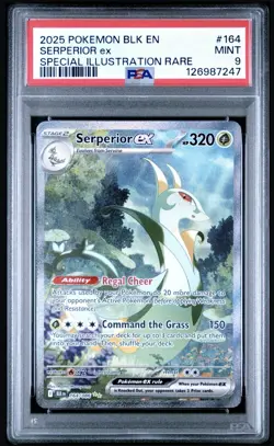 2025 Pokemon Black Bolt Serperior ex Special Illustration Rare PSA 9 164/086 - Image 1