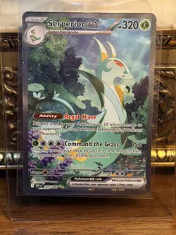Pokemon Serperior ex 164/086 Holo Special Illustration Rare Sv: Black Bolt NM - Image 4