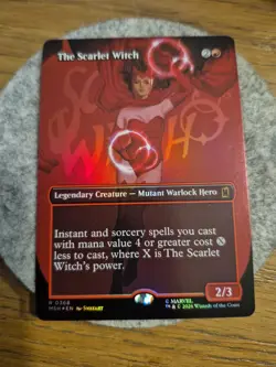 1x The Scarlet Witch (Borderless Foil) Rare MTG Marvel Super Heroes 368 NM x1 - Image 1