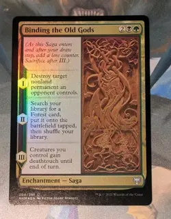 MTG *FOIL * Kaldheim Uncommon BINDING THE OLD GODS NM - Image 1