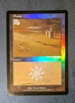 MTG *FOIL* Mercadian Masques PLAINS #332 SP - Image 1